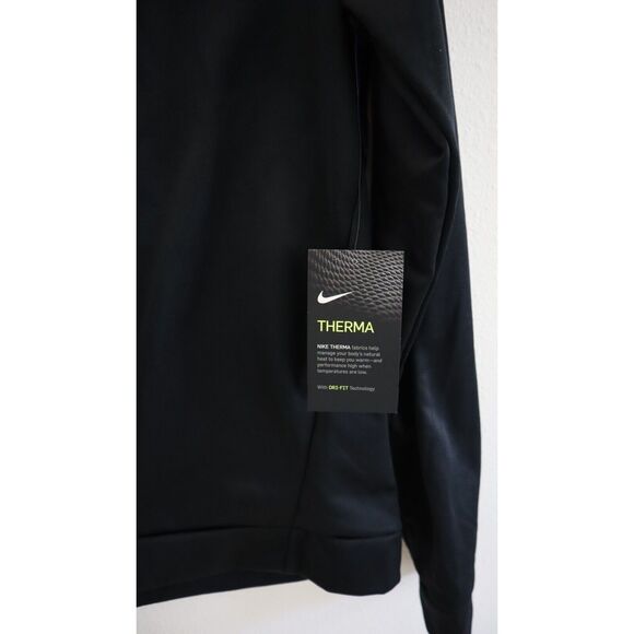 Nike Therma 897186-010 Women’s Sz XS Black DRI-FIT 1/4 Zip Pullover Training Top - Picture 5 of 11